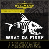 Fish Bone Fishing Life Decal Sticker