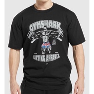 GYM Shark Combed Cotton Fitness Sports Short-Sleeved Men Women T-Shirt