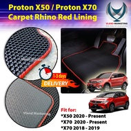 Proton X70 / Proton X50 Car Floor Mat Carpet Rhino Red Lining