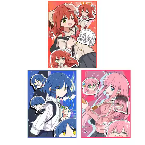60PCS Anime Bocchi The Rock! PTCG Card Sleeves Yamada Ryo Gotoh Hitori Figures WS OPCG Trading Cards