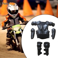 [PETSOLA] Kids Motorcycle Full Armor Suit Children Armour Vest Dirt Bike Gear Knee Eblow