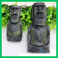 YS AQUATIC Aquarium Easter Island Resin Aquascaping Decoration