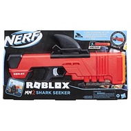 NERF Roblox MM2: Shark Seeker Dart Blaster, Shark Fin Action, 3 Mega Darts, Code to Unlock Virtual I