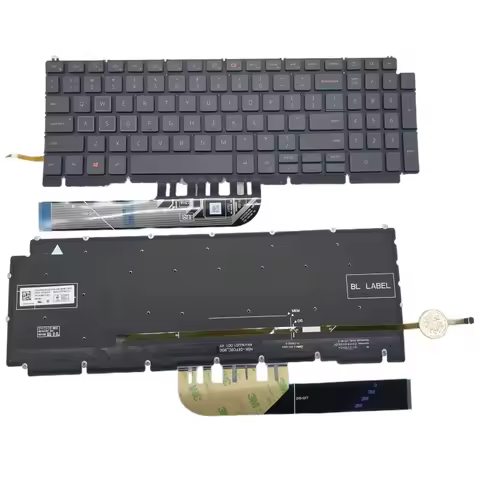 New US Layout RGB Red Backlight for Dell G15 Ryzen Edition 5515 5520 5510 5511 0PGHN5 Laptop Keyboar