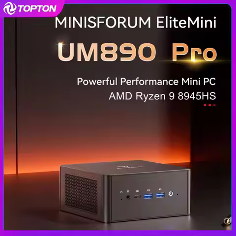 MINISFORUM Gaming PC UM890 Pro AMD Ryzen 9 8945HS Mini PC R7 8845HS 2*USB4.0 2*DDR5 2*PCIE4.0 Window