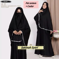 HITAM Sakinah- Dress Baju Gamis Syari Muslim Women Muslimah Breastfeeding Breastfeeding FREE HIJAB P