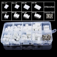 LUC 230Pcs XH2.54 PH2.0 2p 3p 4p 5 Pin 2.54mm 2.0mm Pitch Terminal Kit JST Connector Wire Connectors