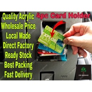 Car Mounted Card Holder / Can Slot 4pcs Card / Acrylic Card Holder / Petrol Card Holder / Name Card 