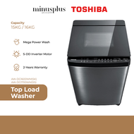 Toshiba S-DD Inverter Top Load Washer Washing Machine (15KG / 16KG) - AW-DG1600WM(SK) / AW-DG1700WM(SS)