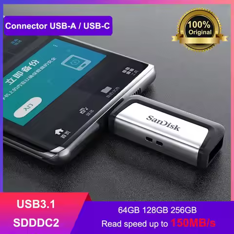 SanDisk SDDDC2 Ultra Dual Drive USB Type-C 256GB 128GB 64GB OTG USB Flash Drive Pen Drive USB Stick 
