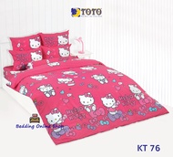 TOTO (KT76) ลายคิตตี้ Hello Kitty  ชุดผ้าปูที่นอน ชุดเครื่องนอน ผ้าห่มนวม  ยี่ห้อโตโตแท้100%
