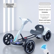 CAISHIMAN | Childrens Gift Folding Electric Go Kart 3-6 Year Olds Suitable for Boys and Girls Can Si