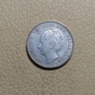 Coin perak Wilhelmina 1 Gulden tahun 1929. Berat 9.93 gram. Harga 110.