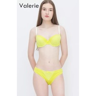 Women's Bra set Thin Foam Wire VALERIE cup 3/4 Mix Lace Premium 34B 34C 38B underwear / underwear VL
