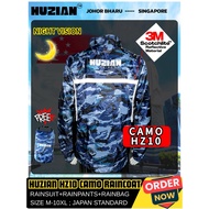 HUZIAN ARSPORT CAMO ARMY RAINCOAT M-10 DOUBLE LAYER POLYESTER 3M PANTUL CAHAYA BAJU HUJAN MAXFLY