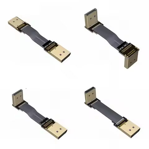 Ultra FHD DisplayPort FPV Cable Displayport 1.4 Cable 90-degree Angled Displayport 144Hz/4K 8K/60Hz 