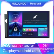 MUJAJNDO 13inch 6+64GB for honda brv 2017-2022  android15 2k qled screen octa core support 360camera