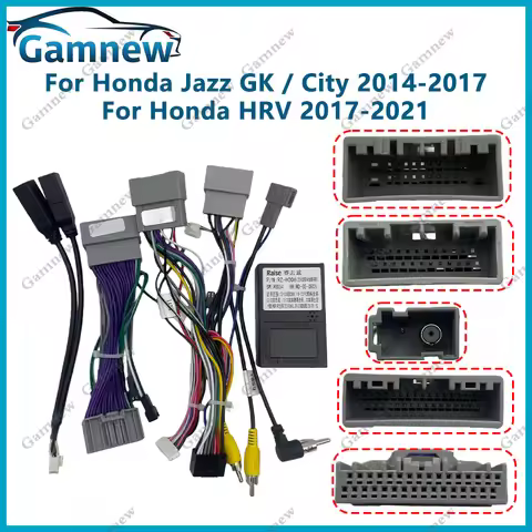 Car 16PIN Android Wire Harness Adapter Canbus Box Decoder For Honda Jazz GK / City 2014-2017 HRV 201