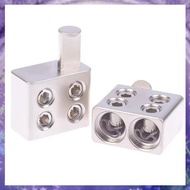 (GPBS) 2pcs Car Audio Splitter Wire Power Supply Terminal Audio Amplifier Dual 1/0 Gauge to 1/0 Gaug