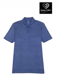เสื้อโปโล DRY-EX ยี่ห้อ UNIQLO สีน้ำเงิน ของแท้ 100%