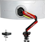Heavy Duty Monitor Arm for Ultrawide Screen up to 49 inches,44 lbs,Gas Spring Desk Mount Stand,Premi