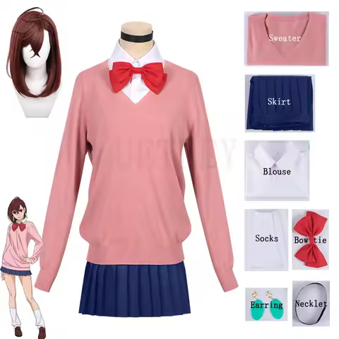 Anime Dandadan Momo Ayase Cosplay Costume Womens Halloween Party Role Play Uniforms Sweater JK Unifo