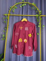 KIREI BLUS BORDIR TERBARU # Baju atasan Wanita kekinian mix bordir komputer terbaru bahan katun Toyo