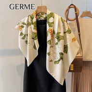 HIGH QUALITY 90x90cm SQUARE SILK SCARF with Box - head turban - 90x90 cm scarf, crow's beak bandana 