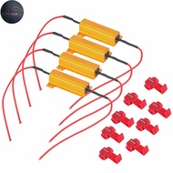 SC [weloves] 4PCS 6 OHM 50W LED Turn Signal Light Bulbs Flash Fix Load Resistors Car Parts