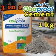 [1KG] 3 in 1 Cement Obaproof Ready Mix Simen Sedia Campur Premix Plaster 9921