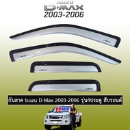 กันสาด Isuzu D-Max ดีแม็ก 2003 2004 2005 2006 รุ่น4ประตู สีบรอนด์