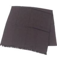 全新未使用 GUCCI 165904 羊毛真絲 GG 標誌提花流蘇披肩/圍巾ブラウン義大利製 男士