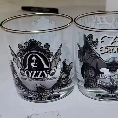 Ozzy Osbourne Whiskey Glass - Rock Music Themed Cocktail Drinking Glasses Ideal Barware Gift for Fan