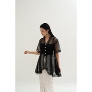 BYROAM COLLECTION CASUAL TOP SENANDUNG DOT BLACK, SENANDUNG DOT WHITE, SENANDUNG BLACK KAWUNG, SENAN