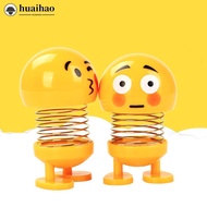 HUAIHAO Shaking Head Toys Ornaments Dolls Cute Cartoon Funny Emoji Wobble Robot Lovely Car Dashboard