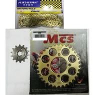 SPROCKET CHAIN SET 415 FOR EX5