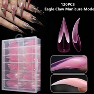 [WY2] 120pcs Mini 3d Cat Claw Dual Nail Form For  Extension Of 3D Eagle Claw Reusable Full Cover Mol