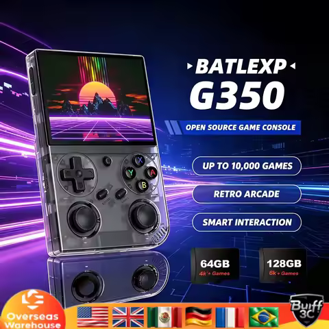 G350 Handheld Game Console 3.5'' IPS Screen Linux System Dual Joystick Vibration Motor Retro Portabl