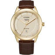 Citizen Eco-Drive Corso 18K Gold Plated Champagne Dial Strap Watch