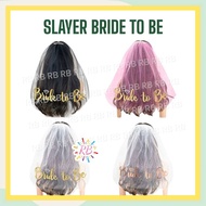 Slayer BRIDE TO Be Bride To Be Bridal Veil/ Bridal Shower Veil/