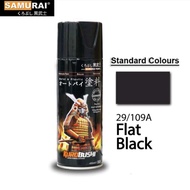 SAMURAI 29 / 109A FLAT BLACK HITAM MATI MATTE SPRAY COLOUR PAINT 400ML cat