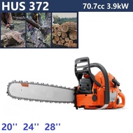 HUS372 Heavy Duty 72cc 2 Stroke Gas Chainsaw Wood Cut Petrol Saw 20" 24'' 28 Inch Blade Bar Compatib