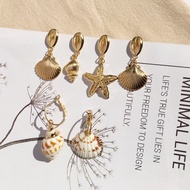 8 Planets Boho Beach Seashell Asymmetrical Starfish Earrings