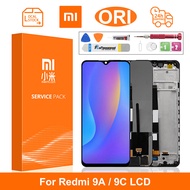 For REDMI 9A REDMI 9C REDMI 10A LCD TOUCH SCREEN GLASS DIGITIZER REPLACEMENT PART WITH FRAME