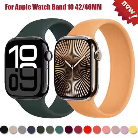 Silicone Strap For Apple Watch band 46mm 42mm 49mm 44mm 45mm 40mm Sport Bracelet official-website iW