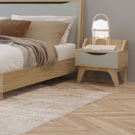 Koncept Furniture ตู้ข้างเตียง รุ่น Backus สีไม้อ่อน (44x42x46 ซม.)