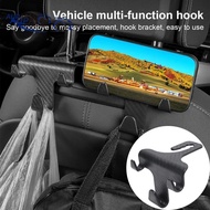 Convenient Space Saving Automobile Headrest Fixing ABS Geometric Hanging Hook/ Car Internal Multipurpose Handbag Umbrella Phone Storage Hooks