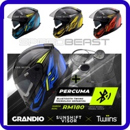 CLEAR STOCK- GRACSHAW FULL FACE DOUBLE VISOR HELMET GRANDIO G9200 REPLICA DUR/ G-FORCE/ SPEEDBEAST C
