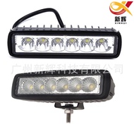 5A Car Motorcycle LED Work Light One-word 6 Beads 18W Epistar Lamp Beads Off-Road Vehicle Modified C