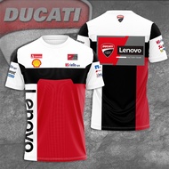 Ducati logo printed 3D graphics, summer fashion, sports the new large round-neck men's T-shirt